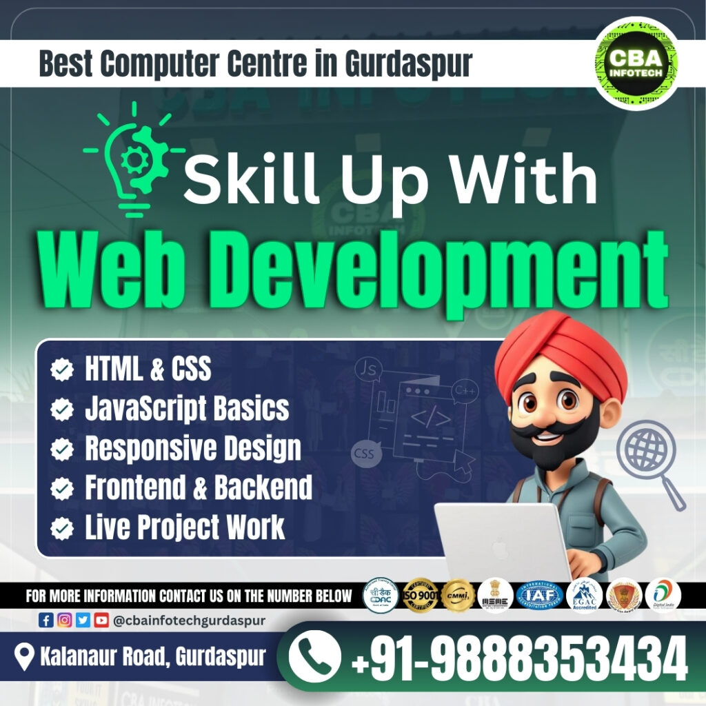 Web Devlopment At CBA Infotech Gurdaspur