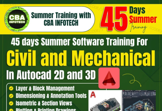 45-Day summersoftware training for civil and mechanical