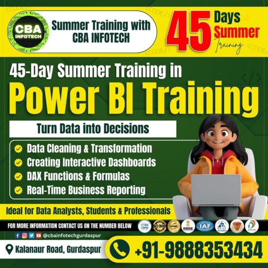 power bi training at cba infotech