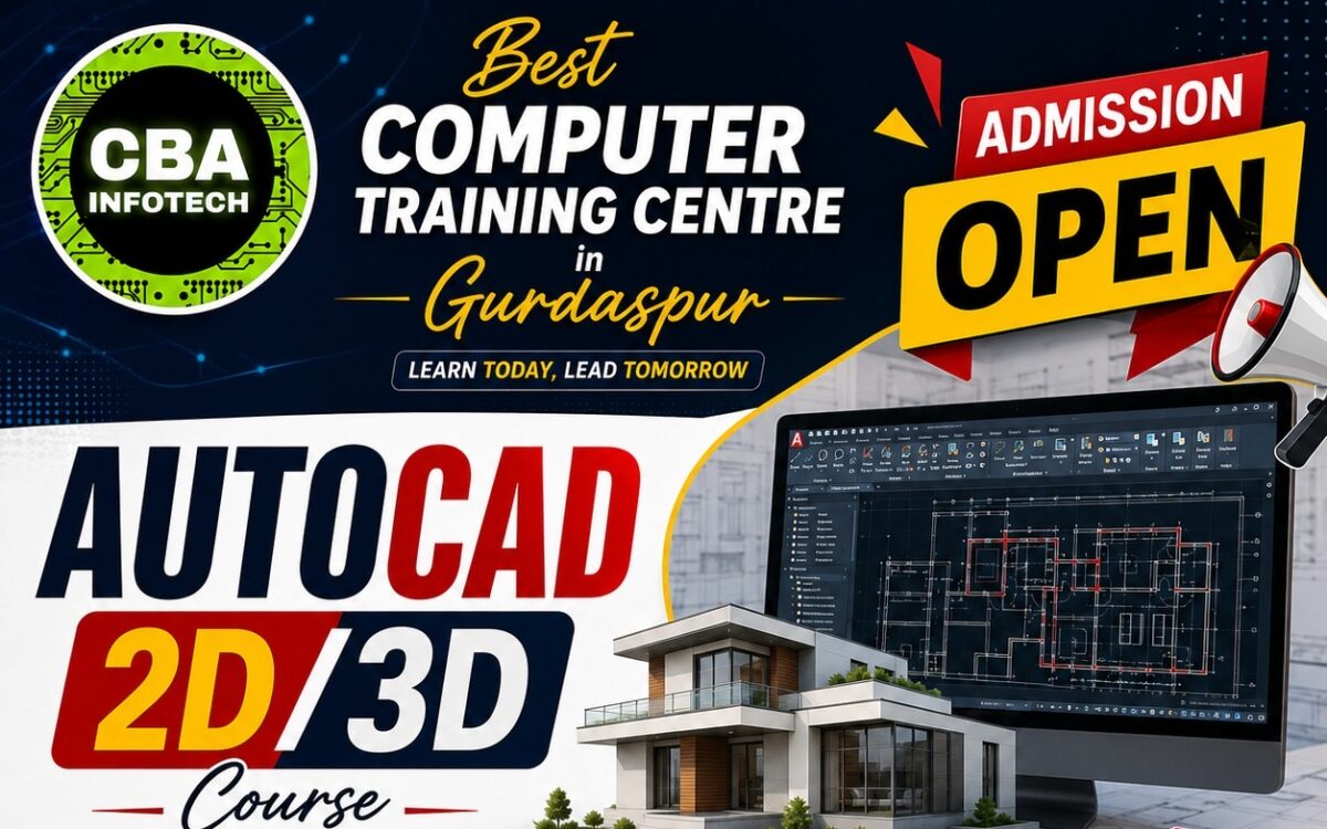 auto cad 2d 3d course at cba infotech