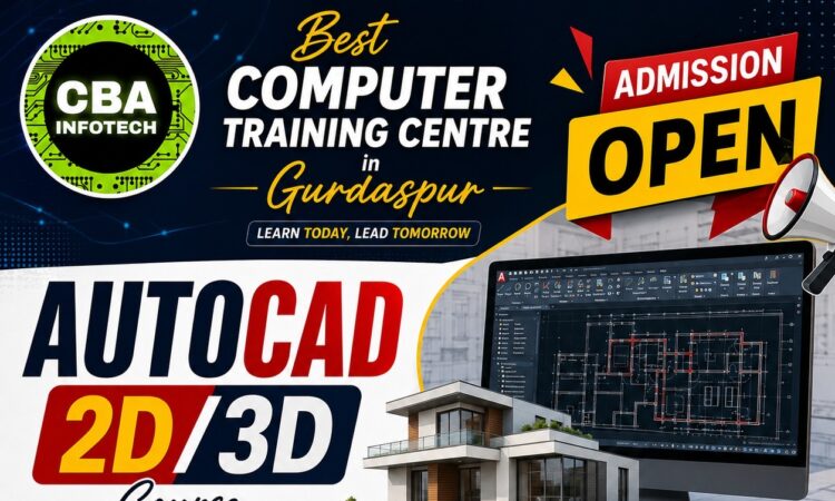 auto cad 2d 3d course at cba infotech