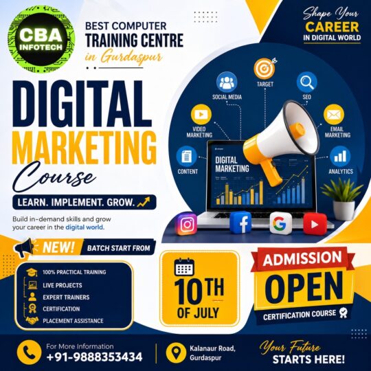 digital marketing course at cba infotech